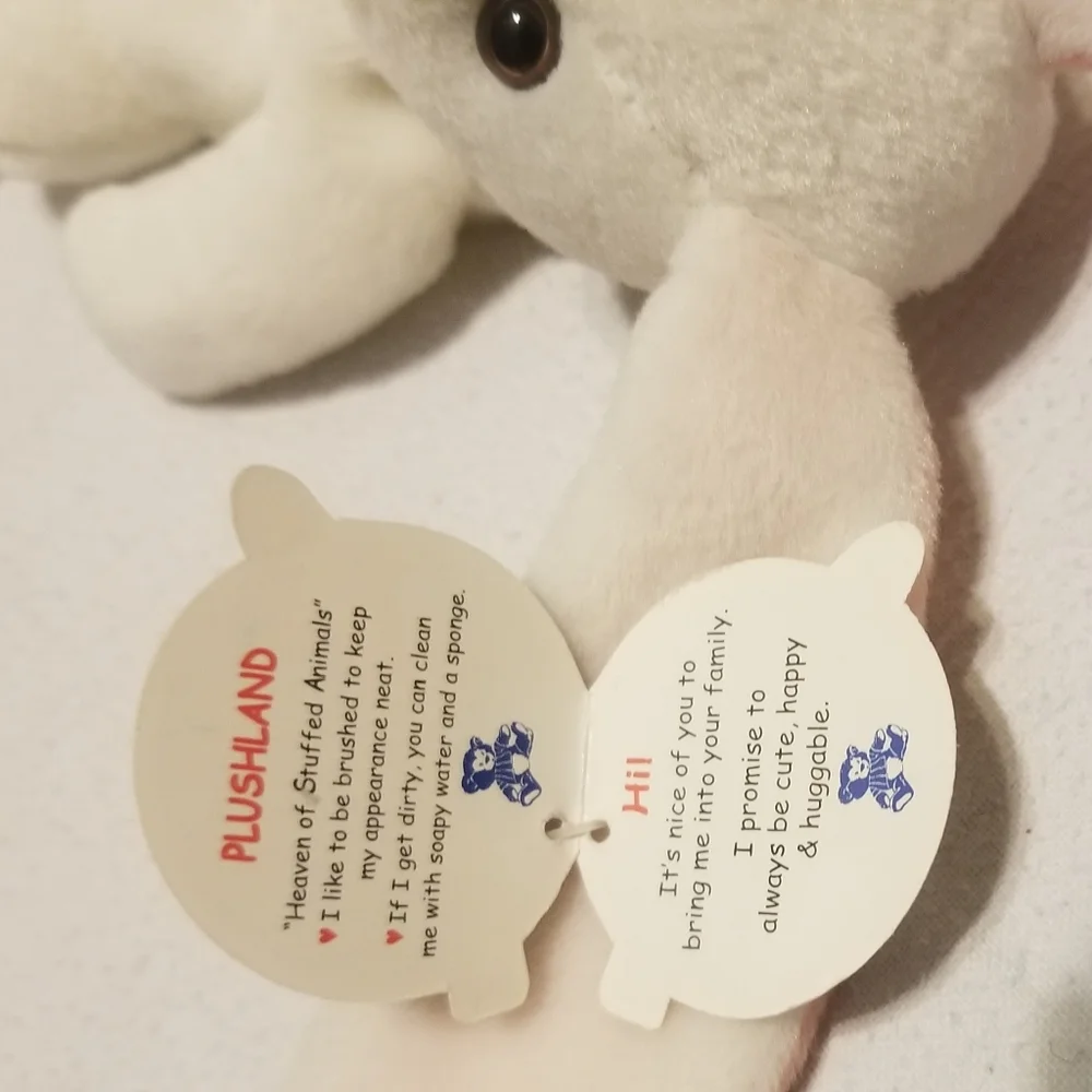 Like new 1999 Plushland white bunny - Picture 4 of 7